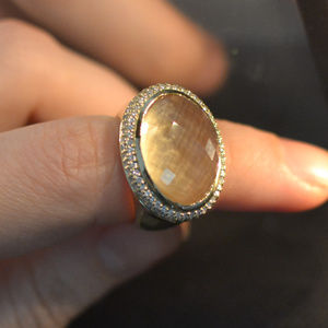Authentic David Yurman18K YellowGold Topaz Diamond